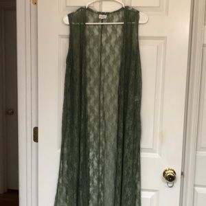 Green lace Joy vest size M